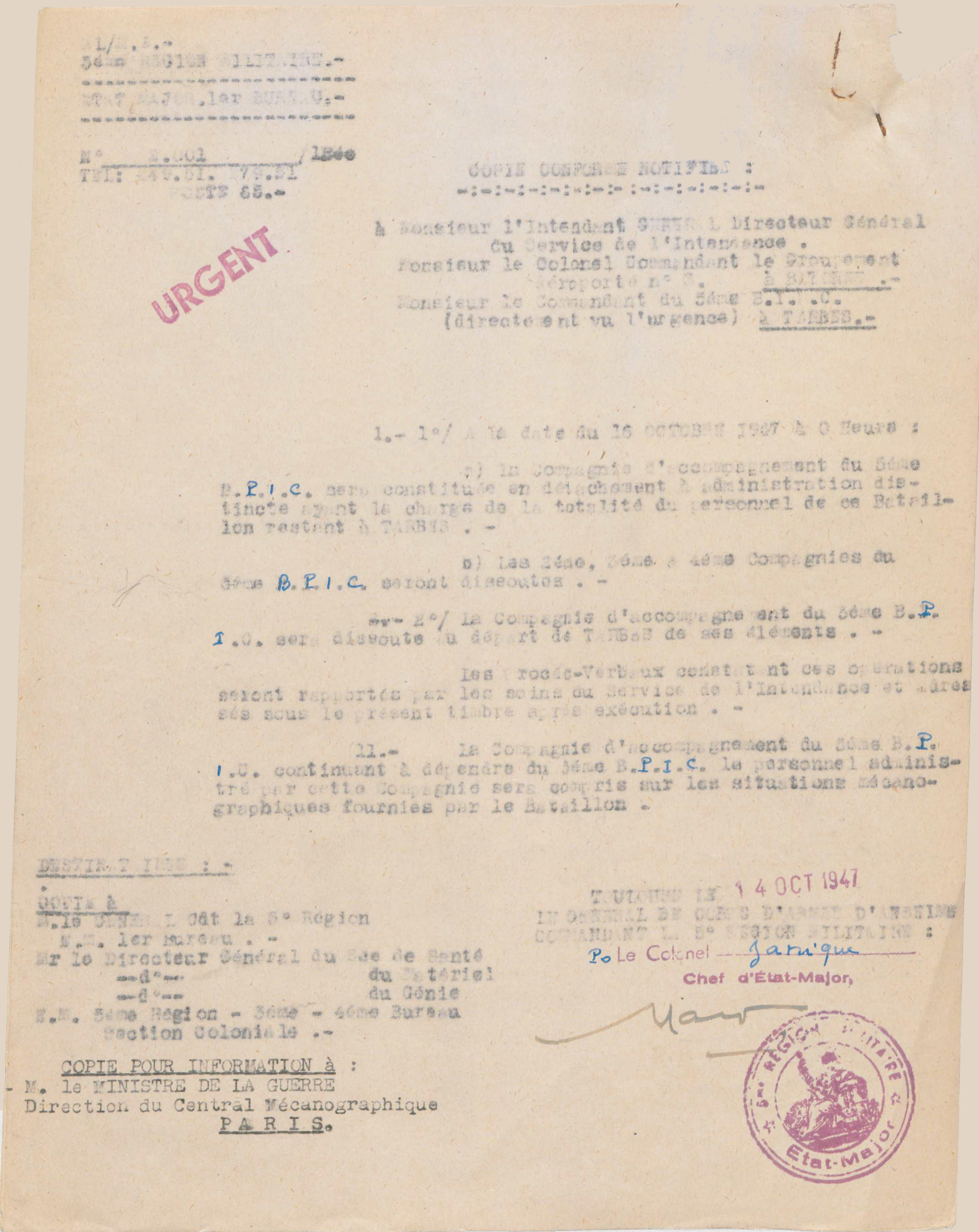 compagnie d'accompagnement du 5°BPIC 1947-10-04_MVT
